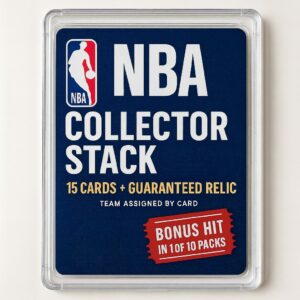 🏀 NBA Collector Stacks – 15 Cards + Guaranteed Relic