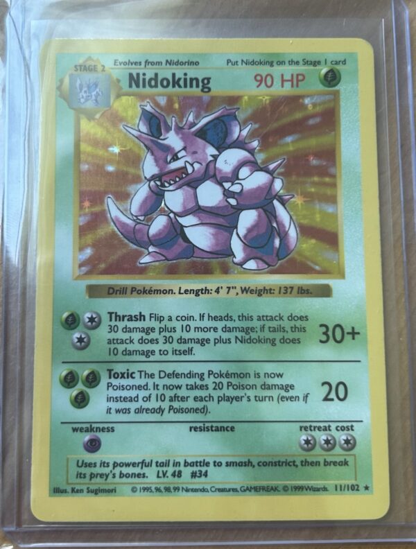 Nidoking Holo – Shadowless Base Set 11/102 (LP/NM)
