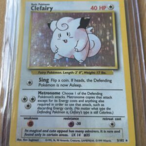 Clefairy Holo – Base Set 5/102 (Unlimited, LP/NM)