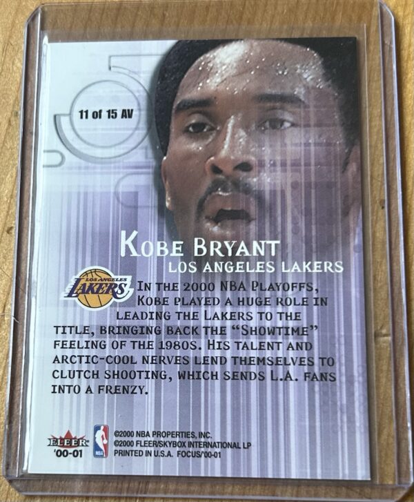 Kobe Bryant – 2000-01 Fleer Focus Arena Vision #11 of 15AV - Image 2