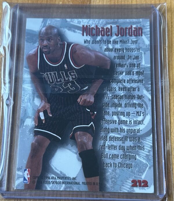 Michael Jordan – 1995-96 Fleer Metal #212 Nuts & Bolts - Image 2
