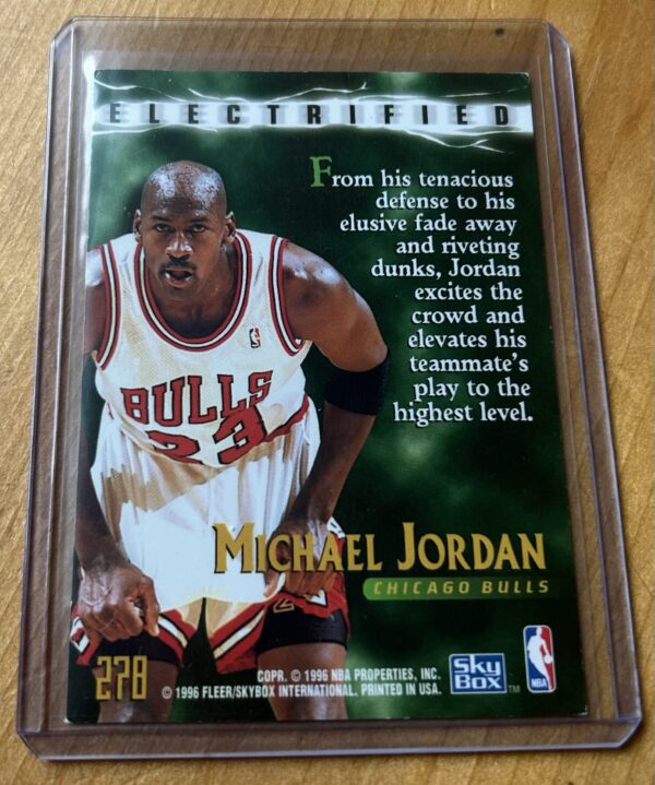 1996 SkyBox Z-Force Michael Jordan Electrified #278 Insert - Image 2
