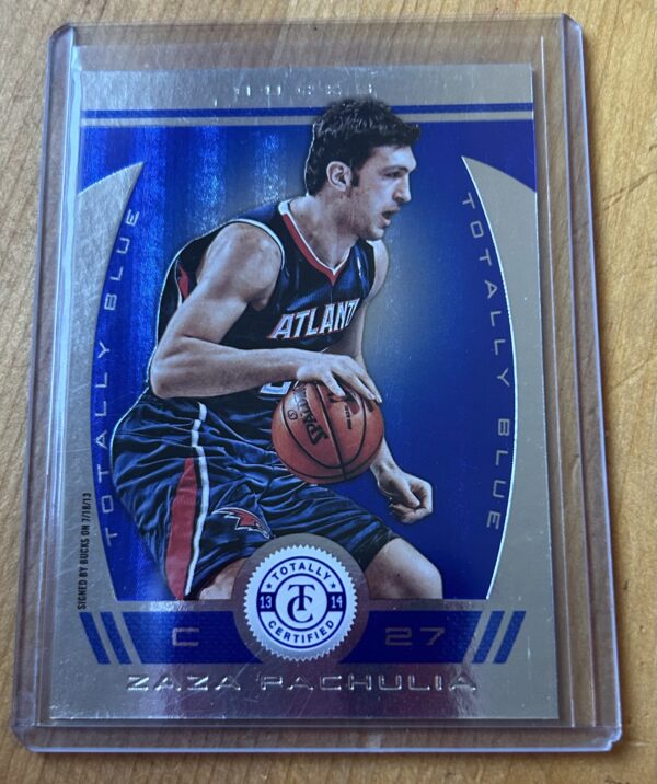Zaza Pachulia 2013-14 Panini Totally Certified #165 Totally Blue Parallel /49 – Milwaukee Bucks